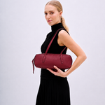 Bolsa Leonora Baguete Couro | Cereja