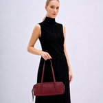 Bolsa Leonora Baguete Couro | Cereja