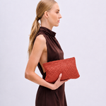 Bolsa Lolla Couro Tressê Tear | Coral