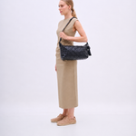 Bolsa Solange Crossbody Trama Quadrado | Preto