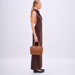 Bolsa Hilda Couro Tressê Tela | Canela