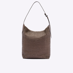 Bolsa Audrey Hobo Couro Trama Tear | Capuccino