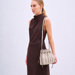 Bolsa Stephane Couro e Camurça | Off White