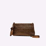 Bolsa Lolla Couro Tressê Tela | Bronze