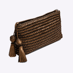 Bolsa Lolla Couro Tressê Tela | Bronze