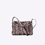 Bolsa Mini Tina Couro Tressê Encaixe | Chumbo