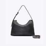 Bolsa Heloisa Couro Trama Aspen Brush Off | Chumbo