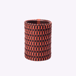 Vaso Couro Tessere 20x13 | Scotch, Camurça Açaí, Café