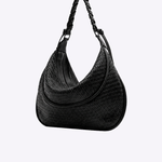 Bolsa Amy Couro Tressê Aspen | Preto