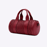 Bolsa Andy Cilindro Couro Tressê | Cereja