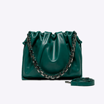 Bolsa Athina Couro | Esmeralda, Ônix