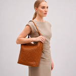Bolsa Audrey Hobo Couro Trama Tear | Mel