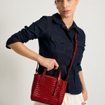 Bolsa Tote Audrey Mini Couro Tressê | Malagueta