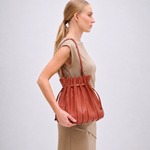 Bolsa Camille Couro e Camurça | Coral