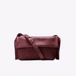 Bolsa Denise Carteiro Couro Tressê Tela | Açaí