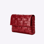 Bolsa Dominó Couro Tressê | Cereja