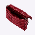 Bolsa Dominó Couro Tressê | Cereja