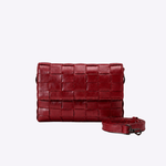 Bolsa Dominó Couro Tressê | Cereja