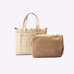 Bolsa Dominó Média Couro Tressê | Off White