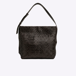 Bolsa Fátima Couro Trama Tear | Preto