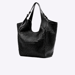 Bolsa Greta Couro Trama Tear | Preto
