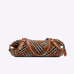 Bolsa Heide Couro Tressê Tela | Canela, Off White, Preto