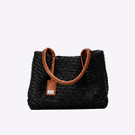 Bolsa Mini Heritage Couro Tressê | Preto, Caramelo