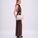 Bolsa Hilda Couro Tressê Tela | Off White