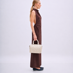 Bolsa Hilda Couro Tressê Tela | Off White