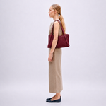 Bolsa Laura Couro Tressê | Cereja