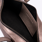 Bolsa Leonora Baguete Couro | Pewter