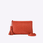 Bolsa Lolla Couro Tressê Tear | Coral