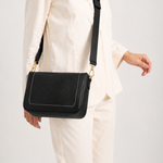 Bolsa Maya Grande Couro | Preto