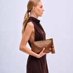 Bolsa Lolla Couro Tressê Tear | Bronze