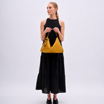 Bolsa Solange Média Trama Quadrado | Amarelo