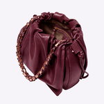 Bolsa Athina Couro | Açaí, Latão