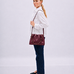 Bolsa Athina Couro | Açaí, Latão