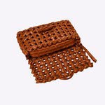 Bolsa Nádia Couro Tressê Nó | Caramelo