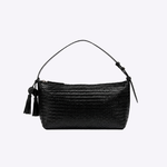 Bolsa Solange Crossbody Couro Tressê Aspen | Preto