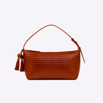 Bolsa Solange Crossbody Couro Tressê Aspen | Caramelo