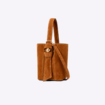 Bolsa Victoria Bucket Couro Camurça | Caramelo