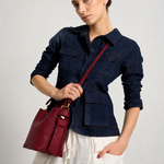 Bolsa Victoria Bucket Couro | Cereja