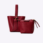 Bolsa Victoria Bucket Couro | Cereja