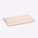 Almofada Couro Camurça Tressê Cordão 50x25 | Off White