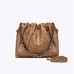 Bolsa Athina Couro Pescado | Canela