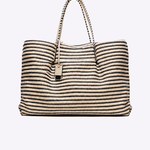 Bolsa Heritage Couro Tressê | Off White e Preto