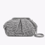 Bolsa Crochê com Alça de Corrente Grande | Prata