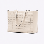 Bolsa Dominó Grande Couro Tressê | Off White