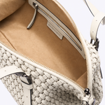 Bolsa Heide Couro Tressê Tela | Off White