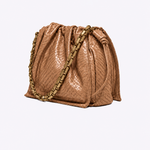 Bolsa Athina Couro Pescado | Canela